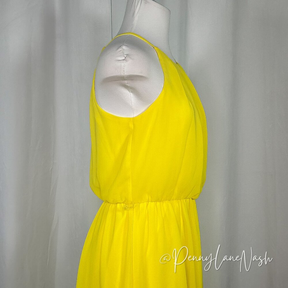 BCX Yellow Chiffon Halter Neck Mini Dress - Picture 4 of 11